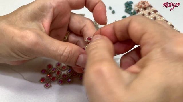 Nazo ile kristal, inci ve GemDuo boncukları kullanarak dantel bileklik nasıl yapılır смотреть онлайн