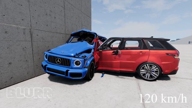 Range Rover Sport vs Mercedes-Benz G63 200 KM/H - BeamNG Drive смотреть онлайн
