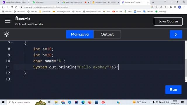 Quick revision of java basic смотреть онлайн