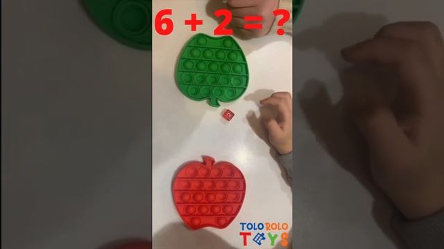 Pop it math game - verbal counting for kids with a dice! Math game for kindergarten! #Shorts смотреть онлайн