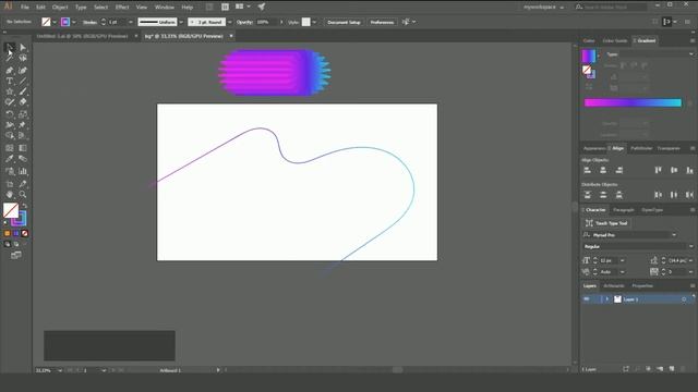 Абстрактный фон в Adobe Illustrator смотреть онлайн