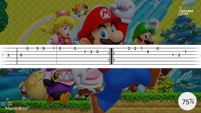 Aprende a tocar "MARIO BROS" en Guitarra | Tutorial | Tablatura смотреть онлайн