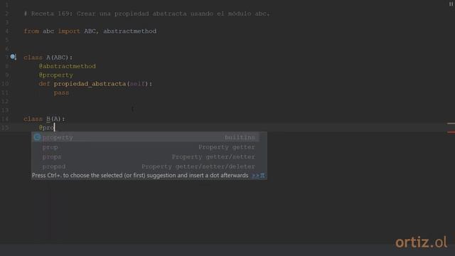 Python 3 - Receta 169: Crear una Propiedad Abstracta usando el Módulo abc смотреть онлайн