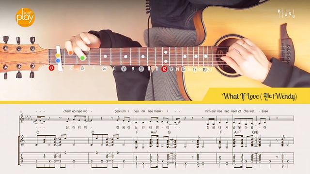 [기타 튜토리얼_1인칭] What If Love - WENDY(웬디) _ 진심이 닿다 OST | 코드 & TAB 악보 смотреть онлайн