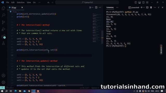 Advance Set Methods in Python | PART 2 #pythonforbeginners #pythontutorial смотреть онлайн