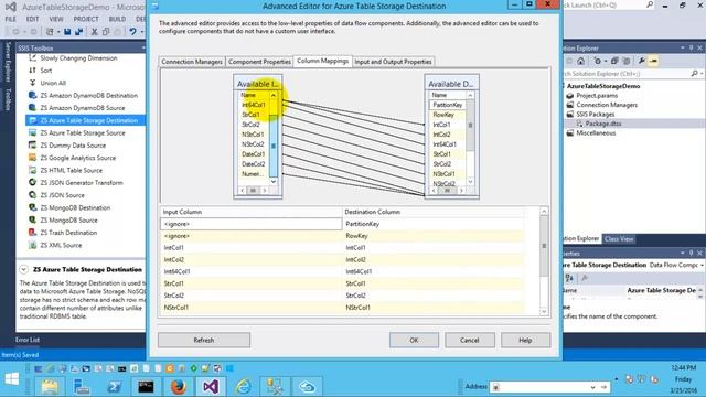 SSIS Azure Table Storage Connector - Bulk Read / Write data without Coding смотреть онлайн