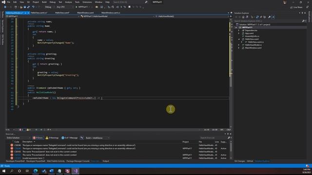 WPF MVVM - INotifyPropertyChanged and ICommand смотреть онлайн