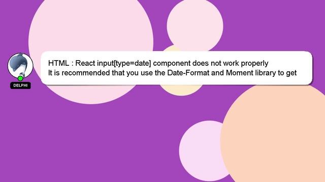 HTML : React input[type=date] component does not work properly смотреть онлайн