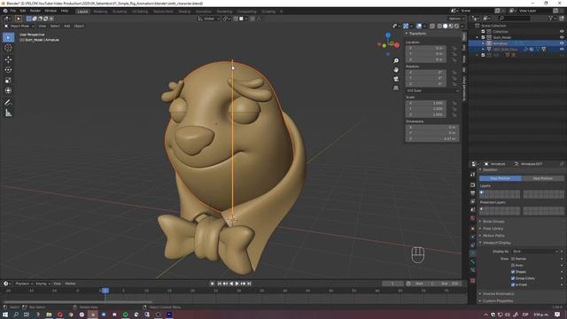 How to create a simple Squash and Stretch Rig with one bone? | Blender 2.90 Tutorial смотреть онлайн