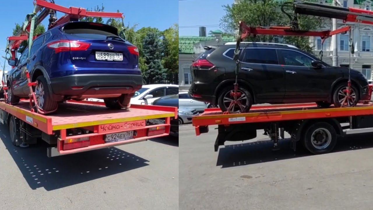 Мгновенная карма настигла всех нарушителей ПДД на тротуаре эвакуация судейского Ниссана смотреть онлайн