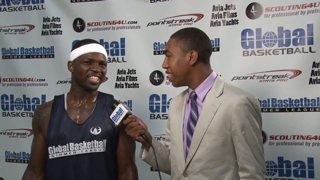 Johhny Stephene interview with Chris Lewis at the Global Basketball Summer League смотреть онлайн