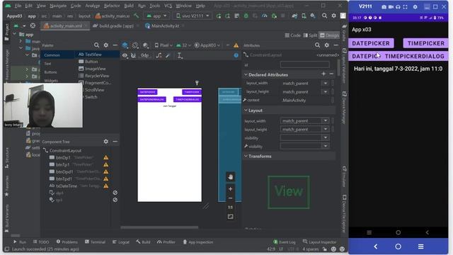Pemrograman Mobile - Appx03 (TimePicker, TimePickerDialog, DatePicker, DatePickerDialog) смотреть онлайн