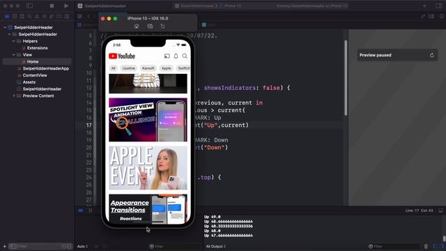 SwiftUI Animated Header - Hides On Swipe - Xcode 14 - SwiftUI Tutorials смотреть онлайн
