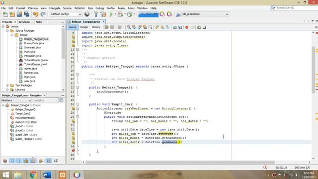 Menampilkan tanggal dan waktu realtime di Java Netbeans смотреть онлайн