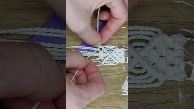 Мастер-класс брелок макраме. Урок-виды узора ромб. смотреть онлайн