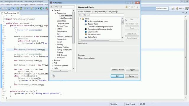 How to change Text Font in eclipse смотреть онлайн