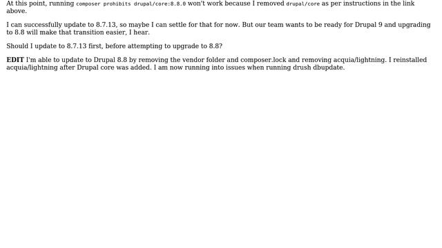 Drupal: Updating from core 8.7.9 to 8.8.0 (2 Solutions!!) смотреть онлайн
