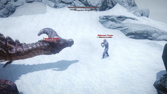 Legendary Dragon vs Nightmaster Vampire | Skyrim смотреть онлайн