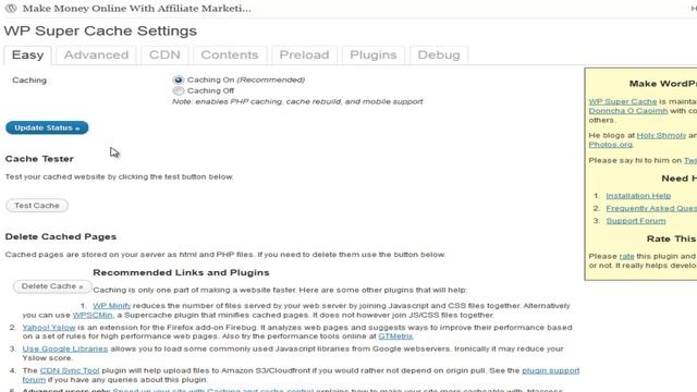 WP Super Cache Setup in WordPress смотреть онлайн