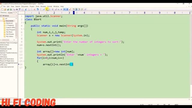 Java Programming:Program for Bubble Sorting смотреть онлайн