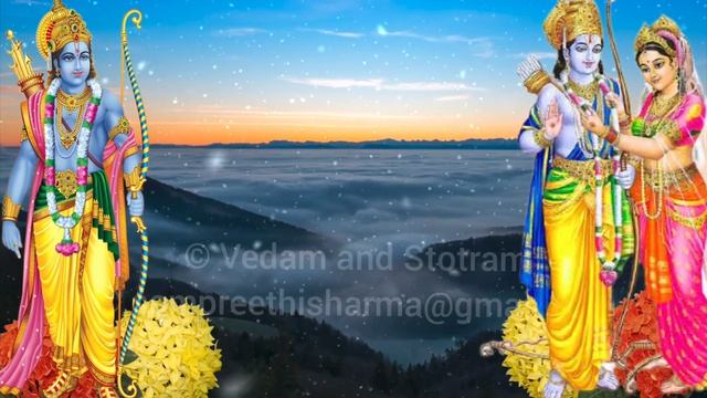 RAMA RAKSHA STOTRAM | JAI SHREE RAM | SITA RAM | SIYARAM | RAMA MANTRA@vedamstotram