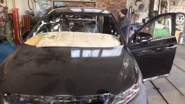 А сервис (кузовной ремонт) Замена крыши Toyota Harier смотреть онлайн