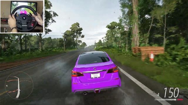 Nissan Sentra Test Drive  | Forza Horizon 5 Steering Wheel