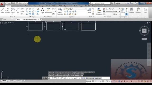 INTRODUCTION TO BASIC MODIFYING COMMANDS || BASIC TUTORIALS FOR BEGINNERS || AUTO-CAD 2016 смотреть онлайн