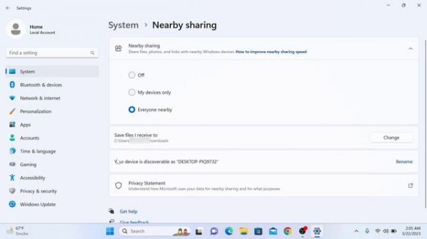 How to Use Nearby Share in Windows 11