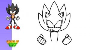 How to DRAW Modern DARK SONIC - Sonic the Hedgehog