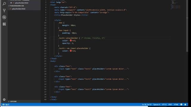 Color del Placeholder en INPUT con CSS смотреть онлайн