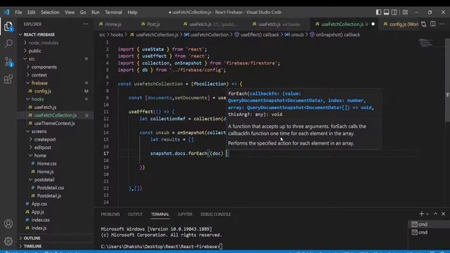 Read Firsetore Realtime data with Custom Reusable Hook Tamil | Fullstack app with React and Firebas смотреть онлайн