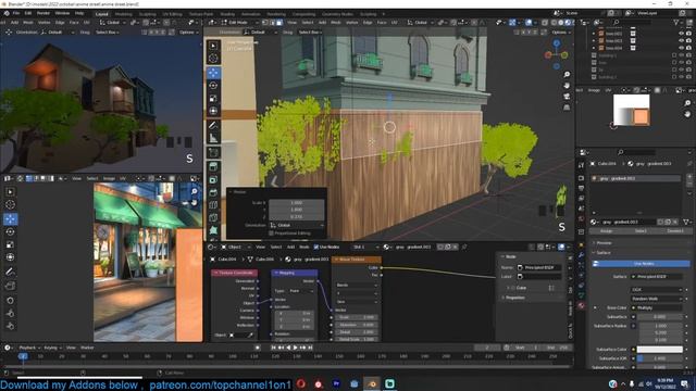 ? blender live - making an anime shop scene in blender смотреть онлайн