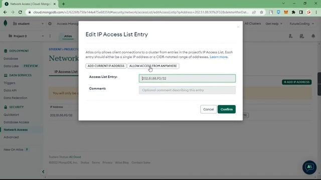 MongooseServerSelectionError: Could not connect to any servers in your MongoDB Atlas cluster||Solve смотреть онлайн