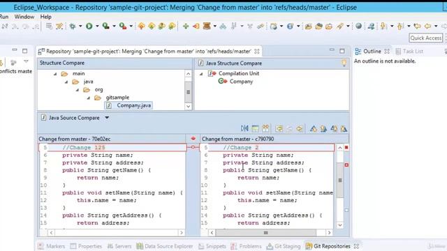 Resolve Conflict With Merge And Rebase using Eclipse смотреть онлайн