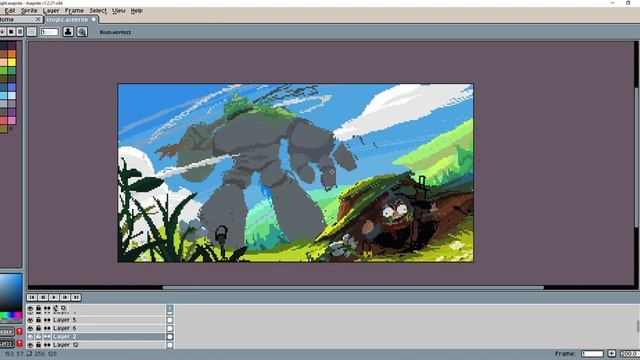 Panic Knight | Aseprite Pixelart Speed Paint [06] смотреть онлайн