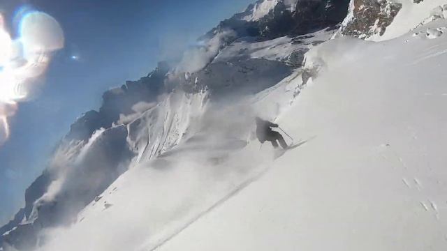 Canale Joel - Sass Porodoi - Sella Ronda Freeride Skiing смотреть онлайн