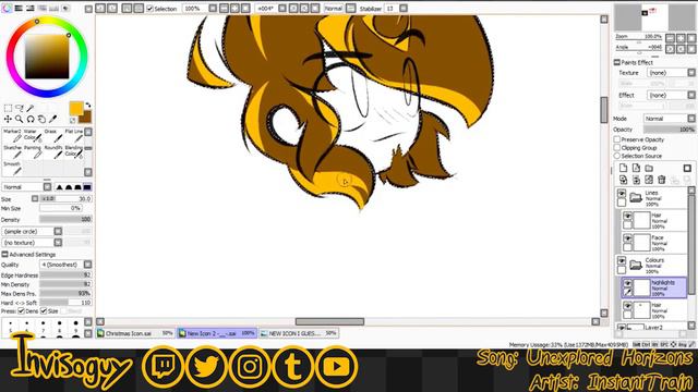 Speed Draw - New Icon For The New Year - Invisoguy Art смотреть онлайн