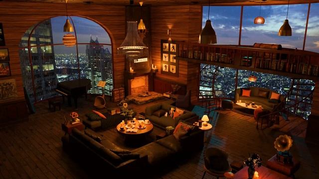 Райни Джаз Кафе - Медленная джазовая музыка в кофейне Атмосфера для работы, учебы и отдыха смотреть онлайн