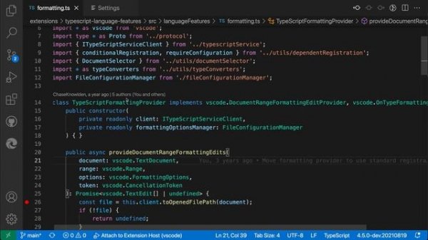 VS Code tips: The Editor Scrollbar › Vertical / Horizontal settings