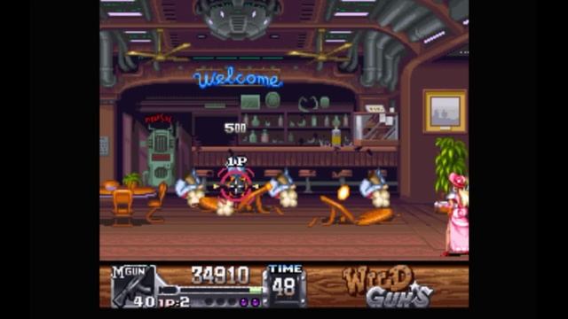 Super Nintendo (Snes) 16-bit Wild Guns Stage 1 Carson City