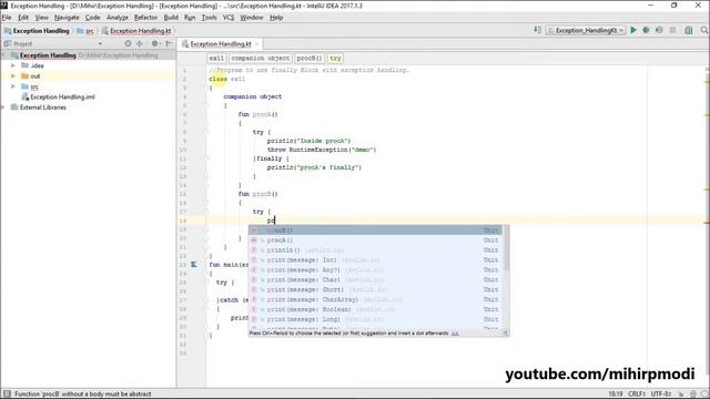 #191 Kotlin Tutorial | finally block смотреть онлайн