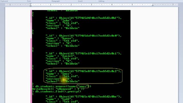 MONGODB REMOVE SINGLE DOCUMENT DEMO смотреть онлайн
