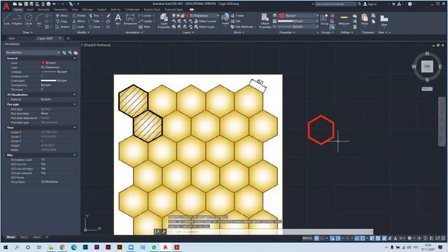5 занятие AUTOCAD 2021 / Массив смотреть онлайн