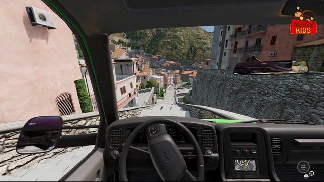 CARS vs STAIRS - BeamNG Drive смотреть онлайн