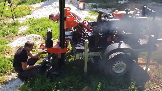 Буровая установка ГБУ 30Л. Испытания. Шнековое бурение. Видео от Завода Буровой Техники смотреть онлайн