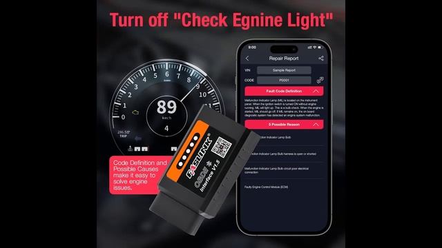 FASLINK X1 Bluetooth OBD2 Scanner for iPhone & Android смотреть онлайн