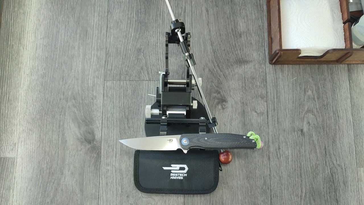 Заточка складного ножа Bestech Ascot сталь D2. TSPROF Blitz Pro смотреть онлайн