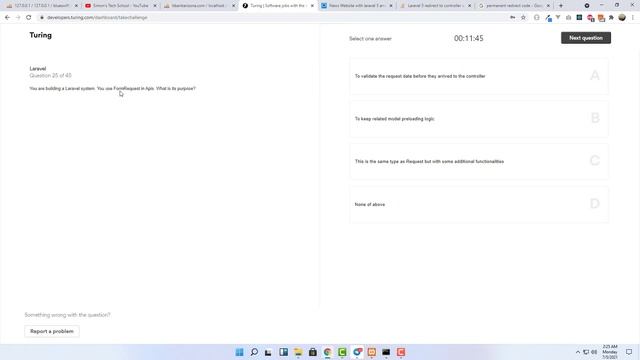Turing Laravel Test Questions смотреть онлайн