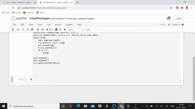 Save webcam recorded video using python OpenCV смотреть онлайн